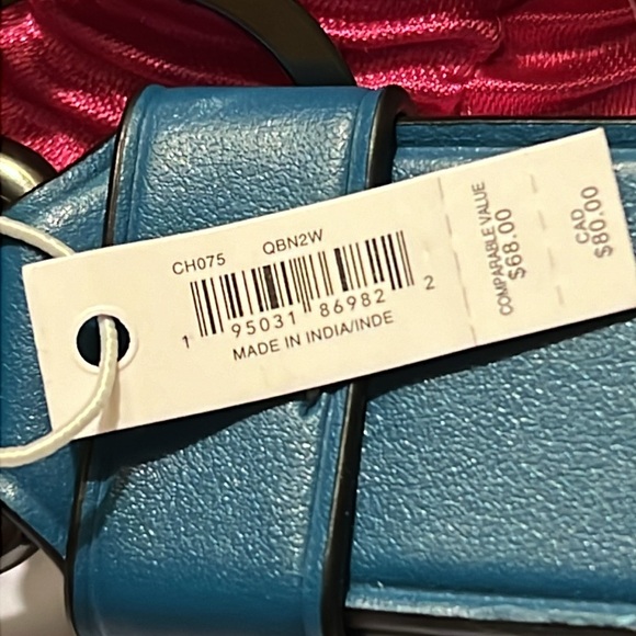 NWT Coach clip on keychain blue. - Picture 3 of 3